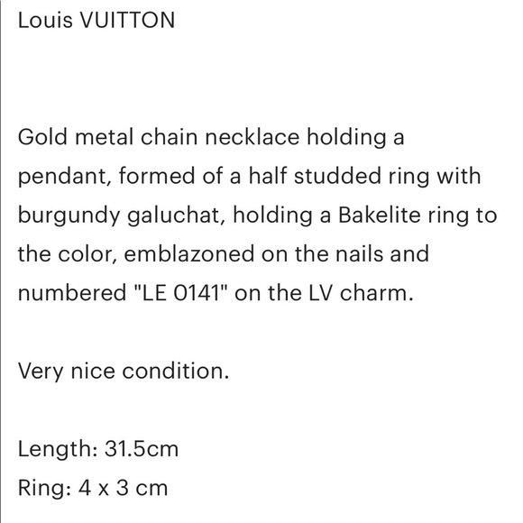 AUTHENTIC LV VINTAGE NECKLACE - Picture 6 of 8